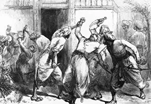 Stabbing Gallery: Assassination of Sir Alexander Burnes, c1891. Creator: James Grant