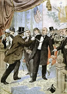 Assassination of William McKinley, 25th president of the USA, 1901