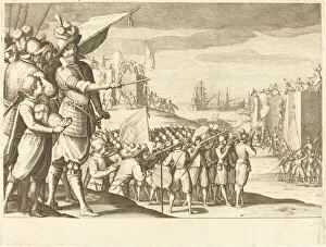 Commanding Gallery: Assault on Two Fortresses, c. 1614. Creator: Jacques Callot