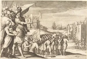 Assault on Two Fortresses, c. 1614. Creator: Jacques Callot