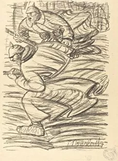 The Assault, published 1915. Creator: Ernst Barlach