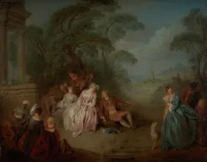 Assemblée dans un parc, between 1715 and 1736. Creator: Jean-Baptiste Pater