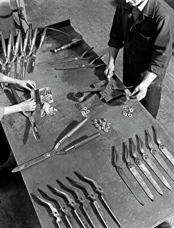 Assembling Gallery: Assembling garden shears, Sheffield, South Yorkshire, 1965. Artist: Michael Walters