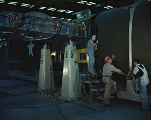 Engineers Prints: Assembling Liberator Bomber, Consolidated Aircraft Corp