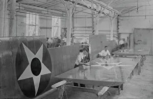 Assembling plane wings, 1917. Creator: Bain News Service
