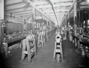 Automotive Prints: Assembling room, Leland & Faulconer Manufacturing Co