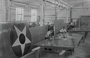 Assembling wings, 1917. Creator: Bain News Service
