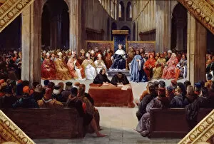Philip Iv Gallery: The assembly of the Estates-General, April 10, 1302. Artist: Alaux, Jean (1786-1864)
