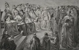Monk Prints: Assembly of prelates and doctors of the church held in Anagni