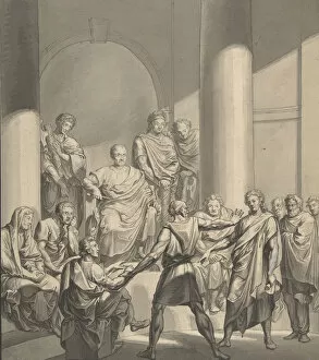 Tragedy Collection: Assembly of Roman Figures, from Regulus, a play by Collin, 19th century