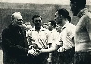 Association Football at Wembley - England v. Scotland, 4 October 1941, (1945). Creator: Unknown