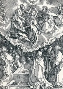 The Assumption and Coronation of the Virgin, 1510 (1906). Artist: Albrecht Durer The Assumption and Coronation of the Virgin, 1510 (1906). Artist: Albrecht Durer