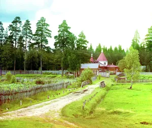 Hermitage Prints: Assumption Hermitage [Russian Empire], 1909. Creator: Sergey Mikhaylovich Prokudin-Gorsky