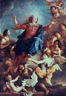 Images Dated 12th September 2005: The Assumption of the Virgin, 17th / early 18th century. Artist: Charles de la Fosse