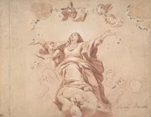 Ascending Gallery: Assumption of the Virgin (after Carlo Maratta?), 17th century. Creator: Anon