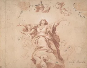 Assumption Of The Virgin Collection: Assumption of the Virgin (after Carlo Maratta?), 17th century. Creator: Anon