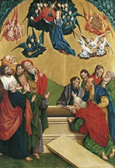 Assunta Prints: The Assumption of the Virgin. Artist: Koerbecke, Johann (ca. 1415-1491)