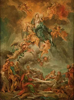 Ascension Prints: The Assumption of the Virgin, early-mid 18th century. Creator: Carlo Innocenzo Carlone