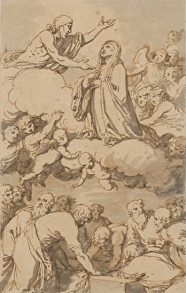 Guido Prints: Assumption of the Virgin Mary, 1st half 17th century. Creator: Guido Reni