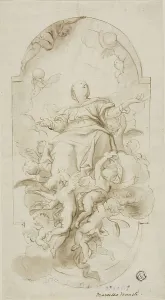 Assumption of the Virgin, n.d. Creators: Domenico Piola I, Marcello Venusti