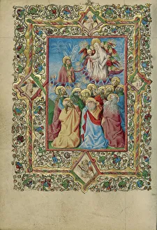 The Assumption of the Virgin and Saint Thomas Receiving the Virgin's Girdle, about 1460. Creator: Unknown