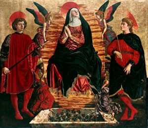 Glorification Of The Virgin Gallery: Assumption of the Virgin with Saints Julian and Minias, 1449-1450. Artist: Andrea del Castagno (c)