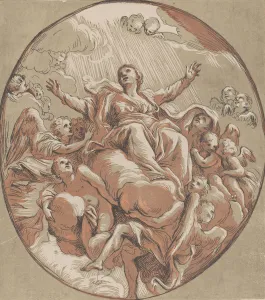 Robert De Prints: Assumption of the Virgin;from Recueil d estampes d apres les plus beaux tableaux