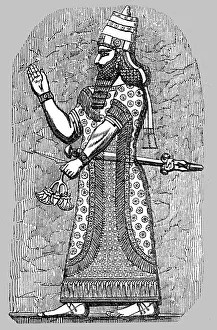 Assyrian Prints: The Assyrian King; at the entrance to the Nineveh Court