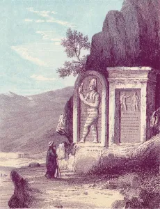 Lebanon Prints: Assyrian Scuplture at the Nahr El Kelb or Dog River, c19th century