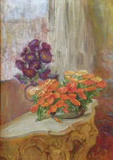 Houseplant Prints: Asters and marigolds, (c1900s). Creator: Ida Eléonora de Schulzenheim