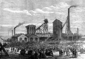 Miners Prints: The Astley Deep Pit Colliery, Dukinfield: scene of the late explosion
