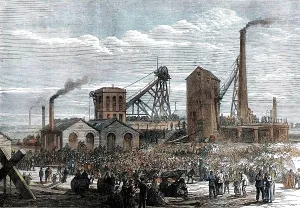 Incident Prints: The Astley Deep Pit Colliery, Dukinfield: scene of the late explosion