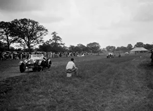 Bugatti Oc Prints: Aston Martin and Bugatti Type 43s taking part in the Bugatti Owners Club gymkhana