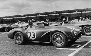 1954 Prints: Aston Martin DB3S, Reg Parnell, Charterhall 1955. Creator: Unknown