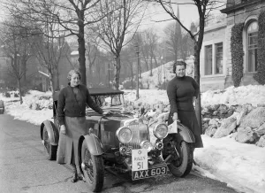 Bean Prints: Aston Martin of Miss DL Bean, RAC Rally, 9-13 March 1937. Artist: Bill Brunell