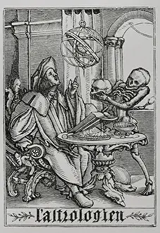 The Astrologer from "The Dance of Death", 1538, (1877). Creator: Unknown