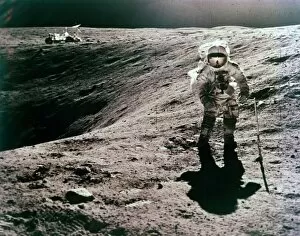 Shoot for the Moon Collection: Astronaut Charles Duke at the Descartes landing site, Apollo 16 mission, April 1972