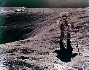 Planet Gallery: Astronaut Charles Duke at the Descartes landing site, Apollo 16 mission, April 1972