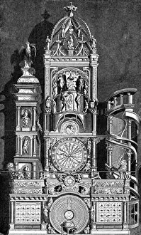 Astronomical Clock Gallery: Astronomical clock of Strasbourg Cathedral, 1573, (1870)