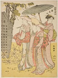 Script Gallery: Asuka Hill (Asukayama), from the series 'Five Hills of Edo (Koto no gozan)', c