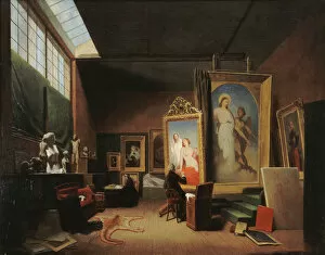 Atelier Gallery: Atelier d Ary Scheffer, rue Chaptal, 1851. Creator: Lamme, Arie Johannes (1812-1900)