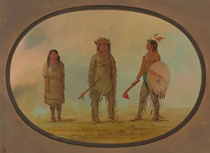 Athapasca Chief, His Wife, and a Warrior, 1855 / 1869. Creator: George Catlin