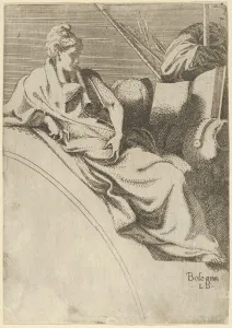 Athene Prints: Athena, from the series Twelve Muses and Goddesses, ca. 1542-45. Creator: Leon Davent