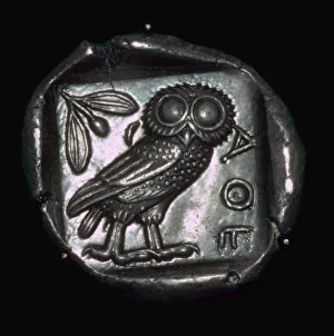 Metalpoint Prints: Athenian Tetradrachm, 6th century BC