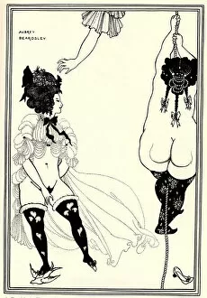 Aubrey 1872 1898 Gallery: Two Athenian women in distress. Illustration for The Lysistrata of Aristophanes, 1896