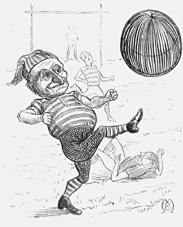 Striped Prints: Athletes and Animals, 1876. Artist: Montagu Blatchford