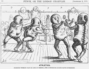Boxing Arena Collection: Athletics, 1869. Artist: George du Maurier