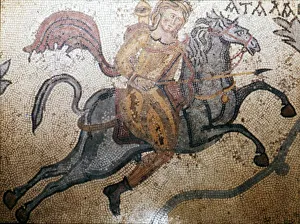 Carthage Prints: Atlanta on Horseback, Carthage Mosaic, c3rd century