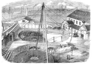 The Atlantic Cable, ready for shipment, Morden Wharf, East Greenwich, 1857. Creator: Unknown