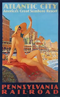 Railroad Prints: Atlantic City. Pennsylvania Railroad, c1935. Creator: Eggleston, Edward Mason (1882-1941)